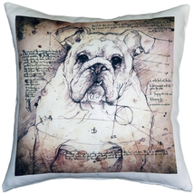 British Bulldog 17x17 Dog Pillow, Complete with Pillow Insert - £41.00 GBP