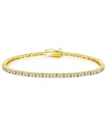 Iced Jewelry Skinny Tennis Bracelet, Cubic Zirconia, 14k Silver or Gold Plated - $646.89 MXN