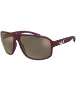 Emporio Armani EA4130 57515A Sunglasses Bordeaux/Brown Mirror Gold Lens ... - £42.93 GBP