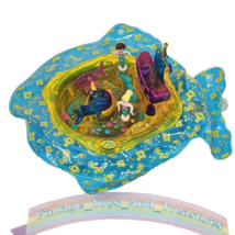 Vintage 1999 Polly Pocket Sea Splash Dolphin Ride Blow Up Inflatable Playset - $46.55