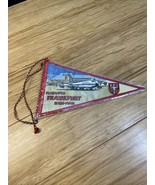 Vintage Frankfurt Germany Souvenir Pennant Travel Luftgansa Airline KG JD - $370.68 MXN