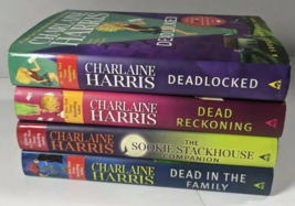 Lot of 4 (1 Autographed) Charlaine Harris Sookie Stackhouse Book Series Vampire - £23.19 GBP