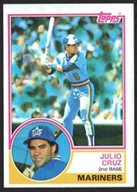 Seattle Mariners Julio Cruz 1983 Topps Baseball Card #414 ex mt - £0.39 GBP