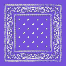 Light Purple - Scarf 3 Pcs 100% Cotton Paisley Bandana Head Wrap Cover - £13.54 GBP