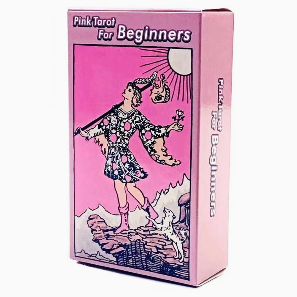 10.3*6cm Pink Tarot Deck 78 Tarot Cards for Beginners Rider-waite Tarot System - £11.44 GBP