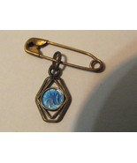 Vtg 15mm double sided ornate blue enamel Our Lady of Lourdes rosary meda... - $342.65 MXN