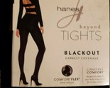 HANES BEYOND BRAND TIGHTS ~ BLACK ~ BLACKOUT DARKEST~ WOMEN&#39;S SIZE SMALL - $14.96
