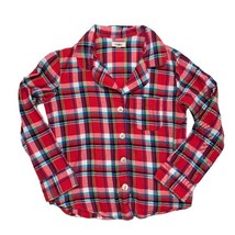 aerie Red Plaid Women&#39;s XS Super Soft Flannel Pajama Button Down Shirt Top - £5.69 GBP