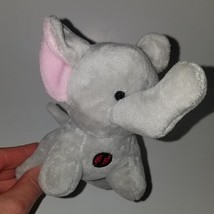 Kleeger Gray Elephant Plush Small 4.5&quot; Stuffed Animal Toy TALKS Replacement - £6.75 GBP