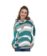 New Unisex Hoodie Size XS-6XL Hooded Pullover Green Striped Long Sleeve ... - $37.00+