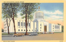 Salem Oregon State C API Tol Postcard Published 1939 Old Cars - £5.69 GBP