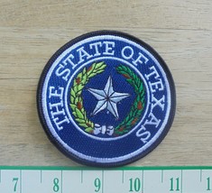 THE STATE OF TEXAS Emblem Embroidery Cloth sew on Patch-new 3.25 inches - £4.49 GBP