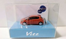 TOYOTA Vitz  Yaris LED Light Keychain Orange Metallic Pull Back Model Car - £16.74 GBP