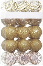 60mm/2.36&quot; Christmas Ball Ornaments 30Pcs Shatterproof Clear Plastic Xmas (Gold) - £15.70 GBP