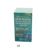Sea Moss Black Seed Oil Ashwagandha Ginger 19, 445MG Extra Strength 120 ... - $27.15 CAD