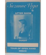 SUZANNE VEGA - VINTAGE ORIGINAL CONCERT TOUR CLOTH BACKSTAGE PASS - $13.69 CAD
