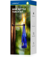Wine Bottle Torch Kit, Outdoor Patio Wall Mount Holder with Wick, Porch ... - $296.54 MXN
