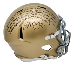 Rudy Ruettiger Signed Notre Dame Full Size Speed Replica Helmet full Quo... - $271.58