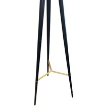 Mid Century Modern Tripod Floor Lamp Black Brass 61" Tall w Shade MCM image 7