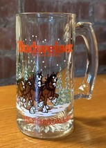 Vintage 1989 Budweiser Clydesdales Anheuser-Busch Glass Beer Stein Mug - £6.77 GBP