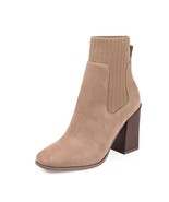 Journee Collection Womens 6.5 M Tan Block Heel Ankle Booties DISPLAY GB5 - $47.04 CAD