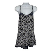 Forever 21 Womens Navy &amp; White Floral Print Spaghetti Strap Mini Dress S... - $14.60