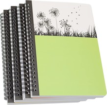 Spiral Notebook, 4 Pcs.A5 Thick Tree Design Hardcover 8Mm Ruled 4 Color 80, Tree - £33.34 GBP