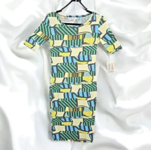 LuLaRoe Womans Dress XX Small Julia Pencil Bodycon Stretch Geometrical Pattern - $13.92