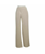 EILEEN FISHER Khaki Tencel Linen Yoked Trouser Pants 2P - £78.62 GBP