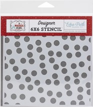Echo Park Stencil 6"X6" Happy Day Dots - $9.23