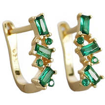 Anyco Earrings Bohemian Zircon U-shaped Punk Gold Women Piercing Climber Trendy  - £20.22 GBP