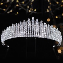 Sparkling Wedding Zircon Tiaras Bridal Crowns Bride Rhinestone Headwear ... - £82.30 GBP