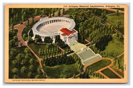 Aerial View Arlington National Cemetery Ampitheatre VA UNP Linen Postcard W1 - £2.29 GBP