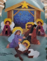 DIY Bucilla Manger Scene Christmas Nativity Plastic Canvas Craft Kit - £38.98 GBP
