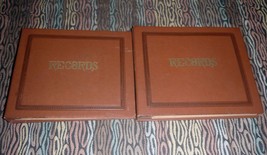 (2) Two 7&quot; 45 rpm (or 33, 78 rpm) Matching Brown Record Storage Folders - £19.78 GBP