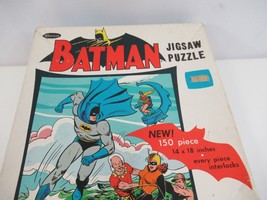 Whitman Batman Jigsaw Puzzle Vintage 150 Pieces 1966 Comic Book Art 14 x 18 - $23.22