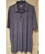 Under Armour Polo Shirt Men XXL Grey Purple Heather Elevated HeatGear Lo... - $20.85