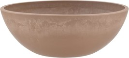 Psw Pot M25Tp Collection Shallow Garden Bowl Low Planter For, Inch, Taupe - £22.26 GBP