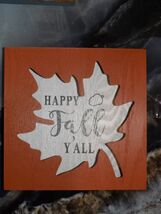 Holiday Home Cutout Table Maple Leaf Sign "Happy Fall" Home Décor 7.5 x ... - $18.00