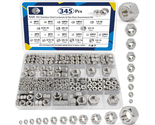  345-Piece Stainless Steel Lock Nut Assortment Kit - $33.69