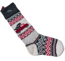 Pottery Barn Natural Fair Isle Truck Wool Christmas Stocking  Monogramme... - £19.48 GBP