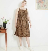 Women&#39;s Ava &amp; Viv  Leopard Print Sleeveless Tank Dress, 1X - New! - £12.45 GBP