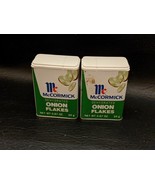 Lot of 2 Vintage McCormick Onion Flakes Spice Tin Litho Graphic No Dents... - €13,69 EUR
