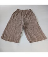 OK Len Ok  LINEN Women&#39;s Pants Size XS Cropped Wide Leg Light Brown 25&quot; ... - $454.67 MXN