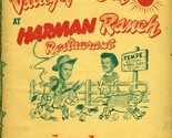 Harman Ranch Restaurant Menu Tempe Arizona Western Eating &amp; Hospitality ... - £178.44 GBP