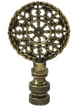 Royal Designs Mandala Filigree 2.5&quot; Lamp Finial for Lamp Shade, Antique ... - $24.70+