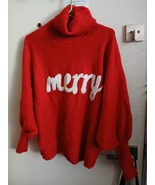 Shein, red quarter sleeve, pullover sweater, size 8/10, turtle neck - $465.47 MXN