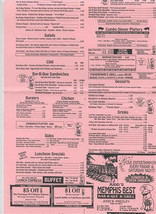 Judd&#39;s Memphis Best Bar B Que Menus St Louis &amp; St Charles Missouri 1997  - $17.82