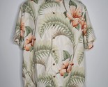Tommy Bahama Shirt Mens Large Tropical Beach Hawaiian Button Silk Short ... - $28.99