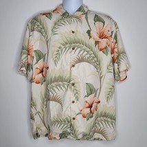 Tommy Bahama Shirt Mens Large Tropical Beach Hawaiian Button Silk Short ... - £22.79 GBP